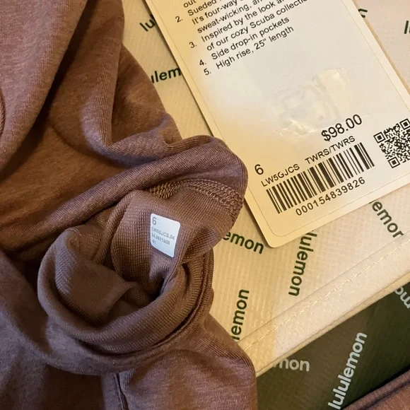 NWT Lululemon Soft Sueded High-Rise Tight 25", Sz 6, Twilight Rose - Picture 7 of 9